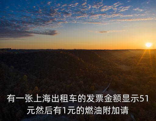 有一張上海出租車的發票金額顯示51元然后有1元的燃油附加請