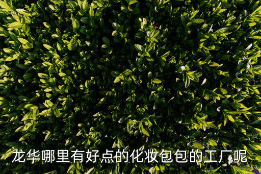 龍華哪里有好點的化妝包包的工廠呢