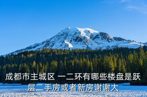 成都市主城區 一二環有哪些樓盤是躍層二手房或者新房謝謝大