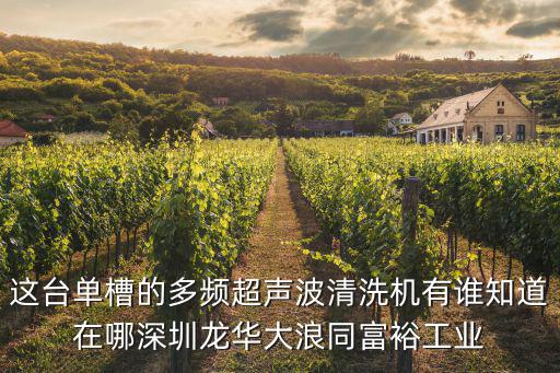 這臺單槽的多頻超聲波清洗機有誰知道在哪深圳龍華大浪同富裕工業