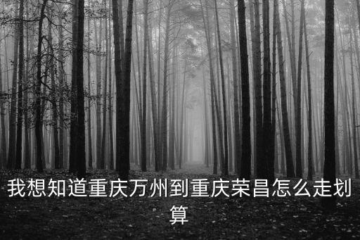 我想知道重慶萬州到重慶榮昌怎么走劃算