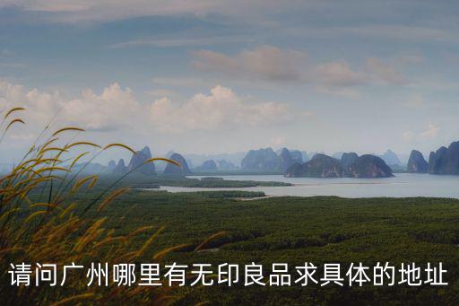 請問廣州哪里有無印良品求具體的地址
