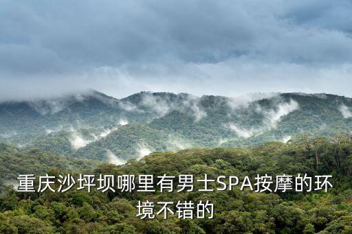 重慶沙坪壩哪里有男士SPA按摩的環境不錯的