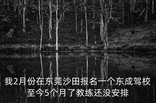 我2月份在東莞沙田報名一個東成駕校至今5個月了教練還沒安排