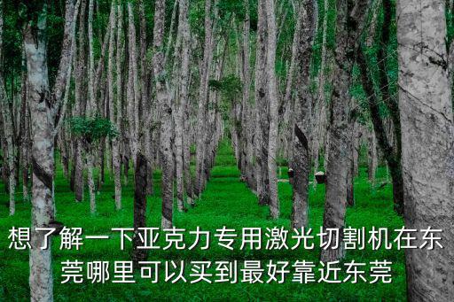 想了解一下亞克力專用激光切割機在東莞哪里可以買到最好靠近東莞