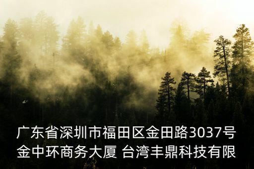 深圳市臺(tái)福有限公司，廣東省深圳市福田區(qū)金田路3037號(hào)金中環(huán)商務(wù)大廈 臺(tái)灣豐鼎科技有限