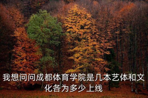 我想問問成都體育學院是幾本藝體和文化各為多少上線