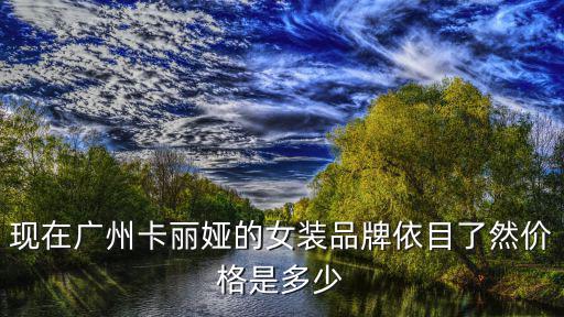 現在廣州卡麗婭的女裝品牌依目了然價格是多少