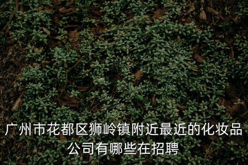 廣州市花都區獅嶺鎮附近最近的化妝品公司有哪些在招聘