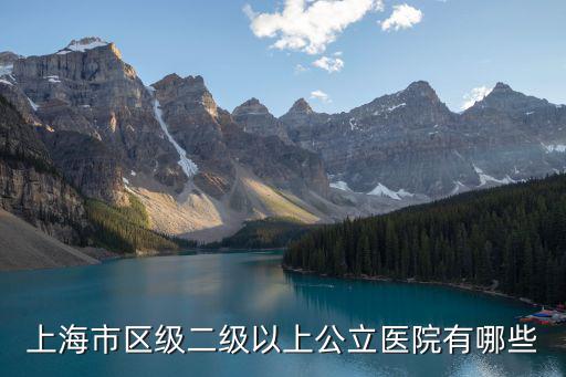 上海市區(qū)的醫(yī)院，上海市市級醫(yī)院有哪些