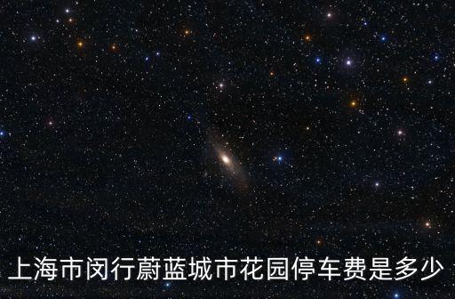 上海市閔行蔚藍城市花園停車費是多少