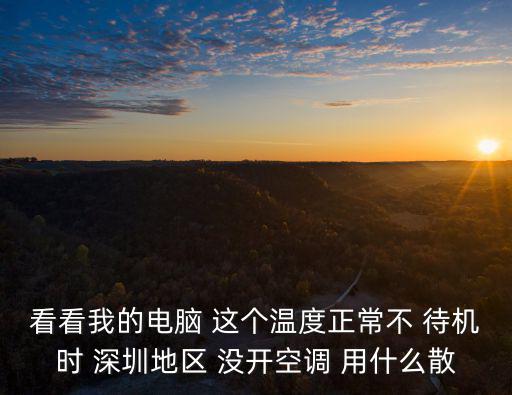 看看我的電腦 這個溫度正常不 待機時 深圳地區 沒開空調 用什么散