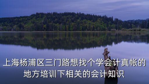 上海楊浦區三門路想找個學會計真帳的地方培訓下相關的會計知識