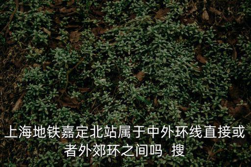 上海地鐵嘉定北站屬于中外環線直接或者外郊環之間嗎  搜