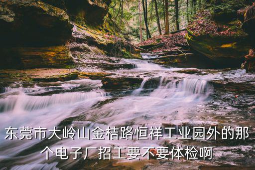 東莞市大嶺山金桔路恒祥工業(yè)園外的那個(gè)電子廠招工要不要體檢啊