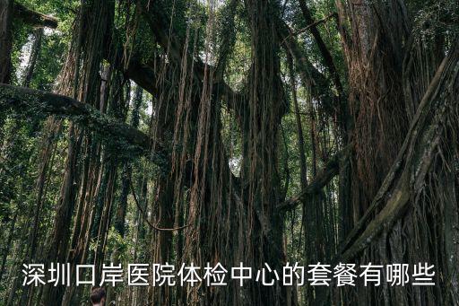 深圳口岸醫院體檢中心的套餐有哪些