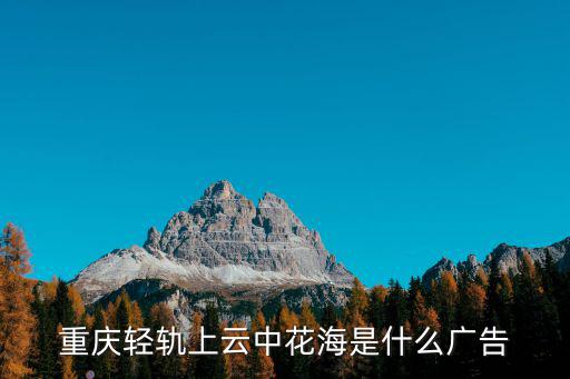 重慶輕軌上云中花海是什么廣告