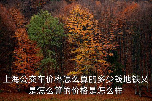 上海市公交票價(jià)計(jì)算，上海公交收費(fèi)標(biāo)準(zhǔn)