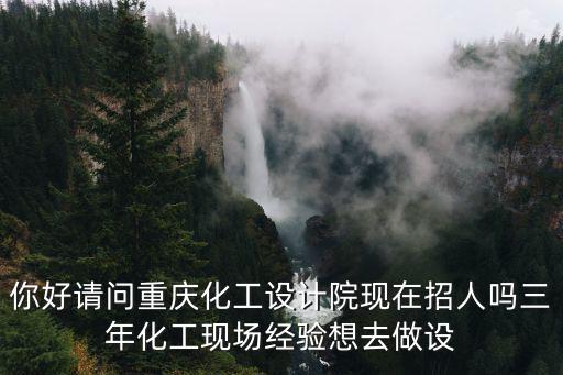 你好請問重慶化工設計院現在招人嗎三年化工現場經驗想去做設