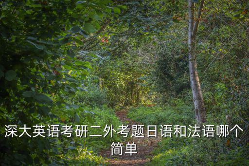 深大英語考研二外考題日語和法語哪個簡單