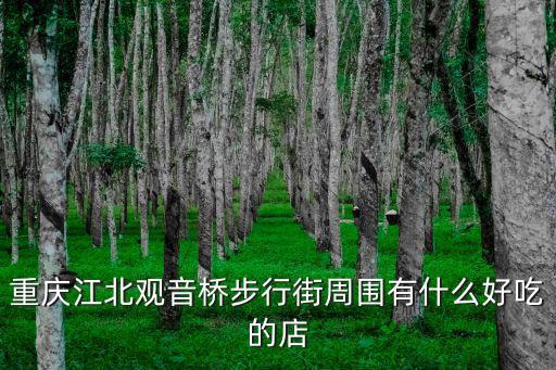 重慶江北觀音橋步行街周圍有什么好吃的店