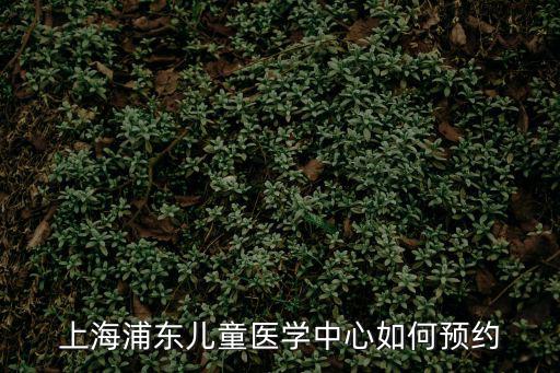 上海浦東兒童醫(yī)學中心如何預約