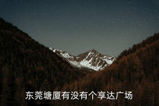 東莞亨達商業廣場圖片，東莞塘廈有沒有個享達廣場