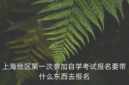 上海地區第一次參加自學考試報名要帶什么東西去報名