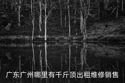 廣東廣州哪里有千斤頂出租維修銷售