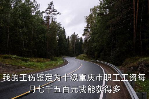 我的工傷鑒定為十級重慶市職工工資每月七千五百元我能獲得多