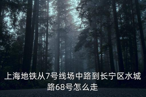 上海地鐵從7號線場中路到長寧區水城路68號怎么走