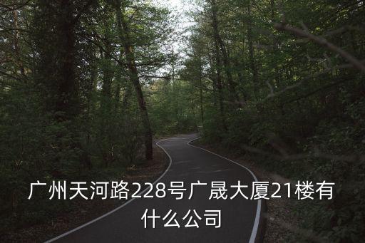 廣州天河路228號廣晟大廈21樓有什么公司