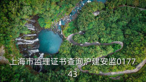 上海市監理證書查詢滬建安監017743