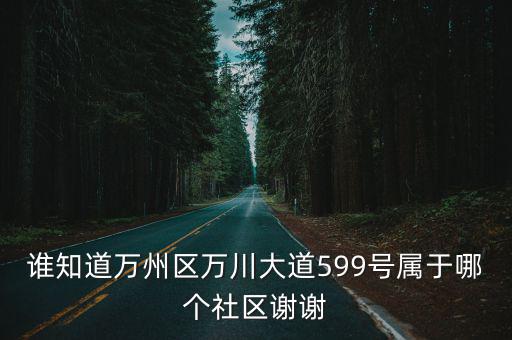 誰知道萬州區(qū)萬川大道599號屬于哪個社區(qū)謝謝