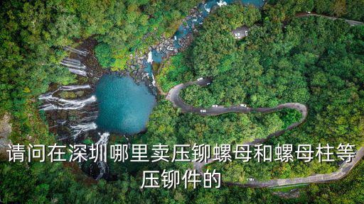 請問在深圳哪里賣壓鉚螺母和螺母柱等壓鉚件的
