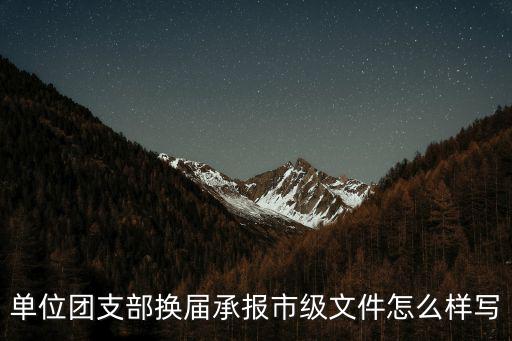 單位團(tuán)支部換屆承報(bào)市級(jí)文件怎么樣寫