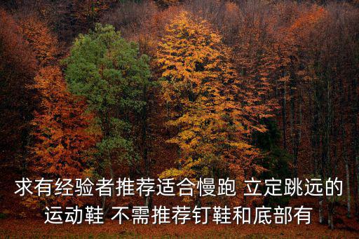 求有經驗者推薦適合慢跑 立定跳遠的運動鞋 不需推薦釘鞋和底部有