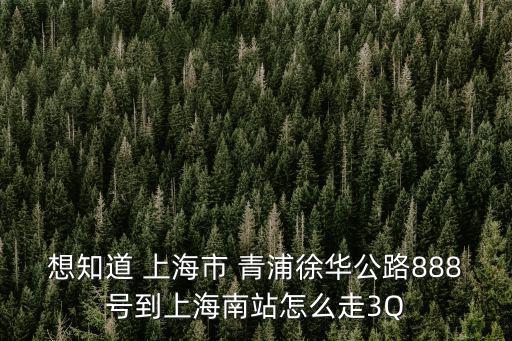 想知道 上海市 青浦徐華公路888號到上海南站怎么走3Q
