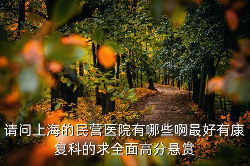 請問上海的民營醫院有哪些啊最好有康復科的求全面高分懸賞