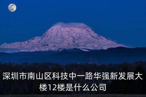 深圳市金佳業科技，深圳市南山區科技中一路華強新發展大樓12樓是什么公司