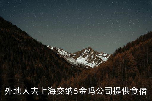 外地人去上海交納5金嗎公司提供食宿