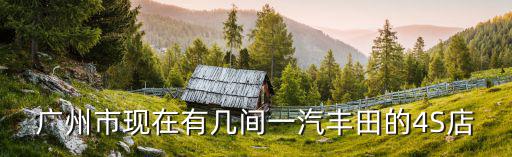 廣州市現(xiàn)在有幾間一汽豐田的4S店