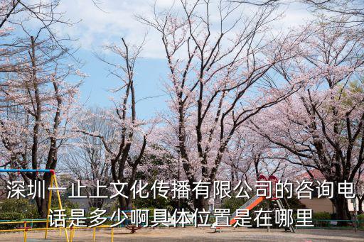 深圳一止上文化傳播有限公司的咨詢電話是多少啊具體位置是在哪里
