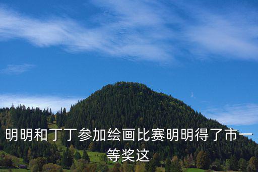 明明和丁丁參加繪畫比賽明明得了市一等獎這