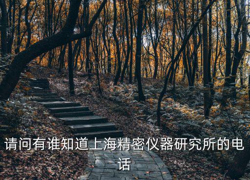 請問有誰知道上海精密儀器研究所的電話