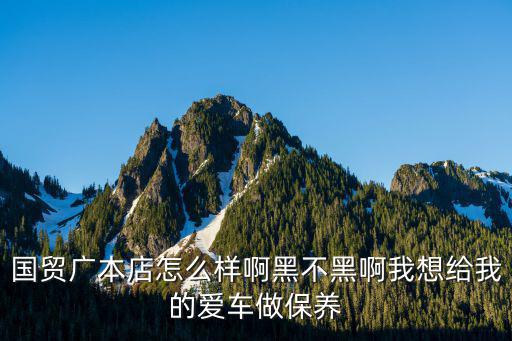 國貿廣本店怎么樣啊黑不黑啊我想給我的愛車做保養