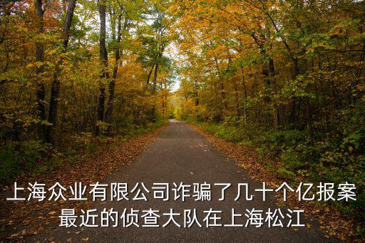 上海眾業有限公司詐騙了幾十個億報案最近的偵查大隊在上海松江