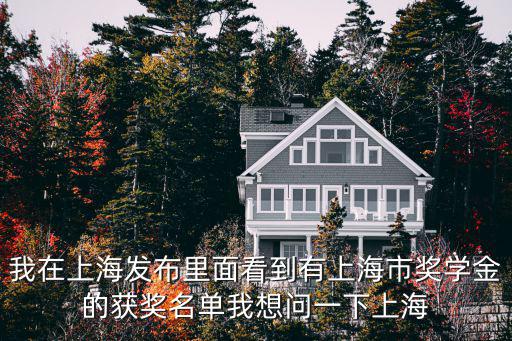 我在上海發(fā)布里面看到有上海市獎(jiǎng)學(xué)金的獲獎(jiǎng)名單我想問(wèn)一下上海
