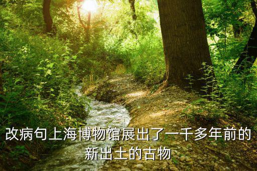 改病句上海博物館展出了一千多年前的新出土的古物