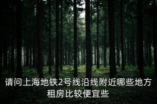 請問上海地鐵2號線沿線附近哪些地方租房比較便宜些